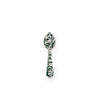 Splatter Enamelware Small Spoon: Green & Cream