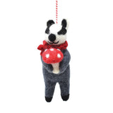 Badger with Mushroom Felt Decoration - ARRIVING SOON