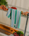 Striped Tea Towel: Green/Blue
