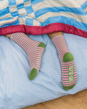Pistachio Rosé Striped Socks