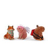 Bristle Angel Pig Decoration, 10cm