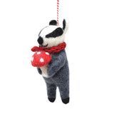 Badger with Mushroom Felt Decoration - ARRIVING SOON
