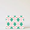 Harlequin Ho Ho Fa La Card Pink & Green