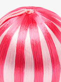 Big corded Fuchsia and Pink Stripe Ornament