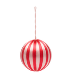 Big corded Fuchsia and Pink Stripe Ornament