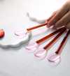 Glass Spoons Pink- Amber