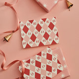 Harlequin Ho Ho Fa La Card Pink & Red