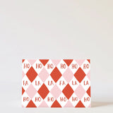 Harlequin Ho Ho Fa La Card Pink & Red