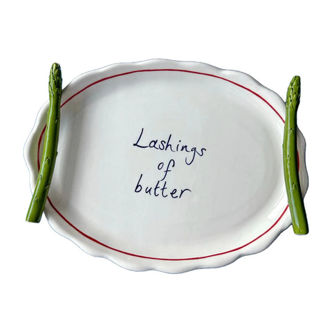 'Lashings of Butter' Asparagus Serving Platter