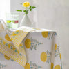 Lemon Cotton Hand Block Print Tablecloth