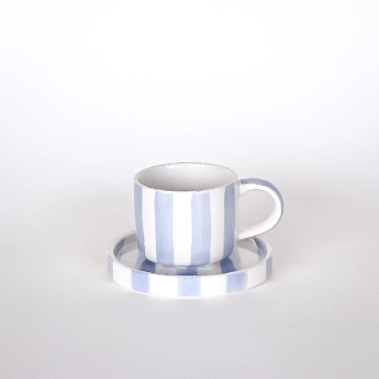 Espresso Cup & Saucer Grey/Blue