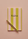 Notepad Stripe Green & Pink
