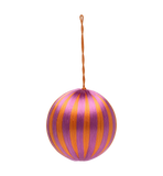 Big Corded Orchid and Orange Stripe Ornament