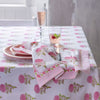 Raspberry Cotton Hand Block Print Tablecloth