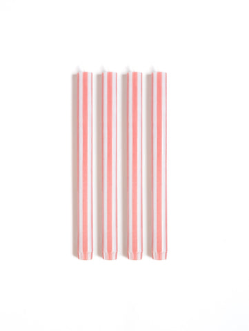 Pink Stripe Candle