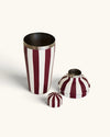 Cocktail Shaker, Plum Stripe