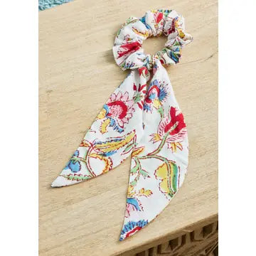 Taruni Block Print Hair Scrunchie With Tie