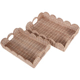 Rattan Scallop Tray