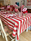 Red Striped Tablecloth
