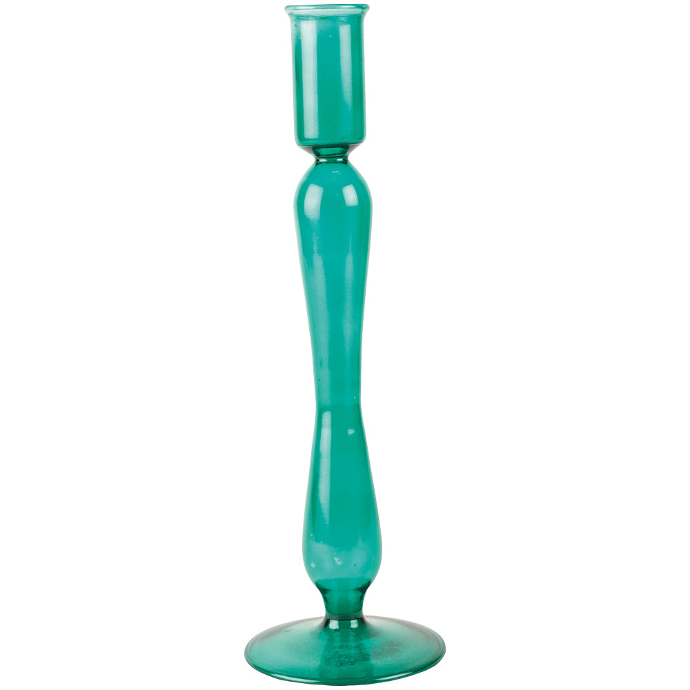 Rita Glass Candle Stick Green