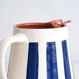 Bold Stripe Large Pitcher, BLUE