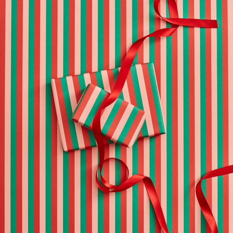 Classic Triple Stripe Gift Wrap
