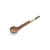 Olive  Wood Batik Handled Sugar Spoon - White