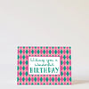 Wonderful Birthday Harlequin Card
