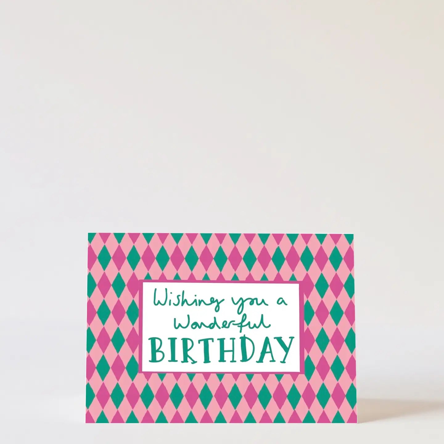 Wonderful Birthday Harlequin Card