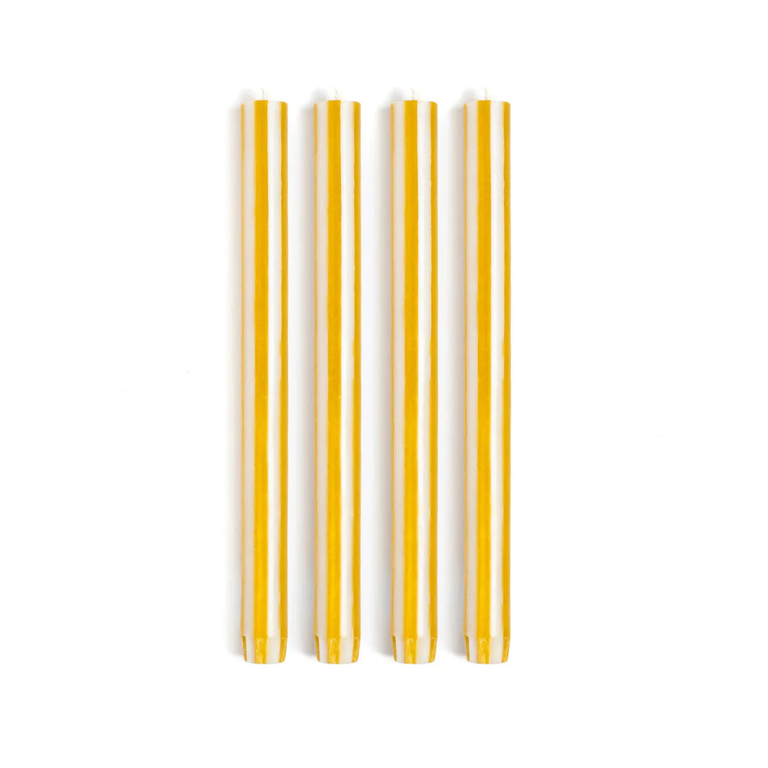 Yellow Stripe Candle