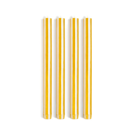 Yellow Stripe Candle