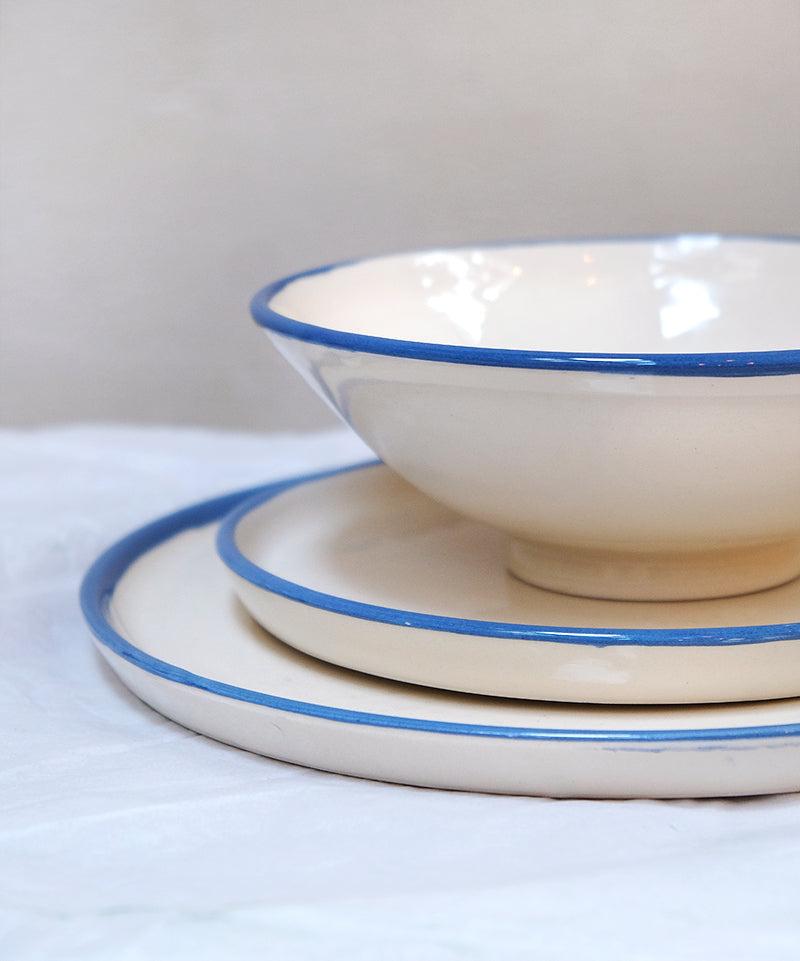 EHI - Blue rimmed bowl  - Medium