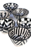 Moroccan Black and White Bowl - Small - Varied styles