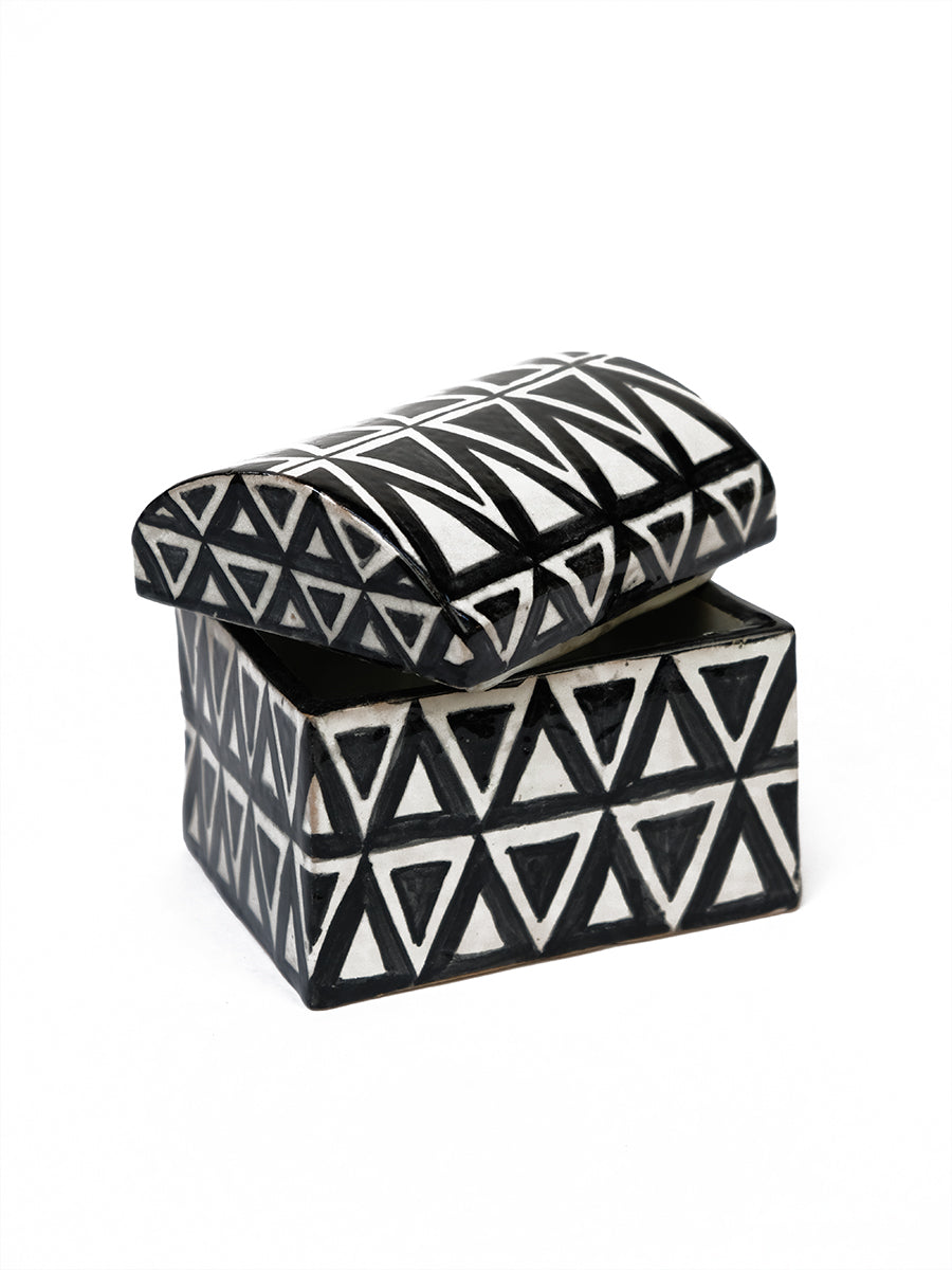 Moroccan Black and White Chest