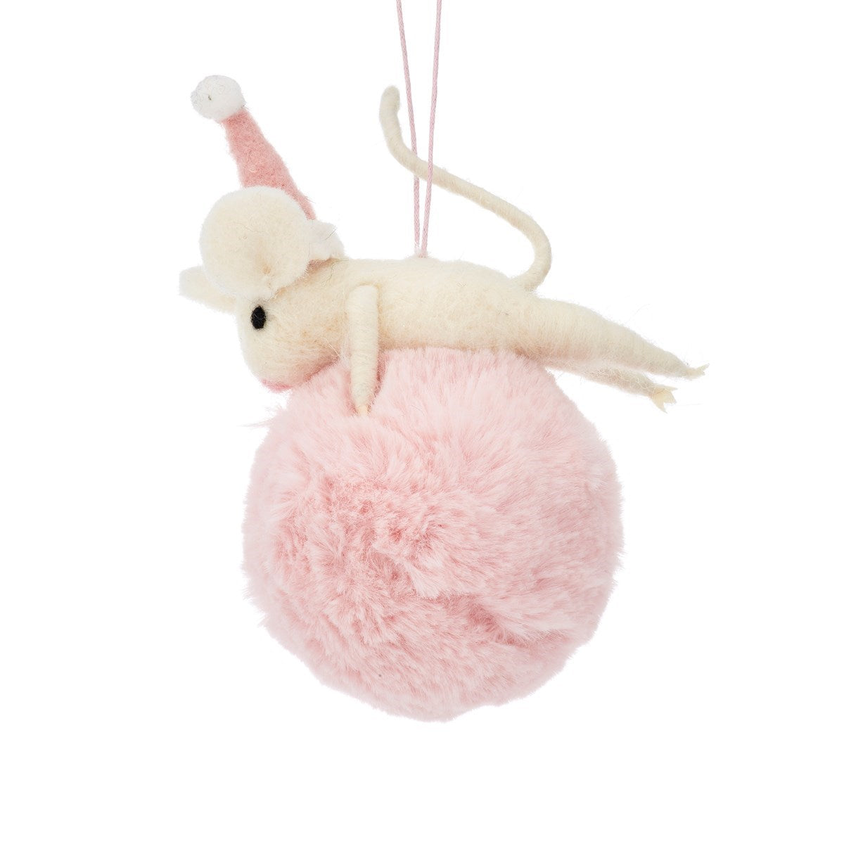 Pom Pom Mouse Felt Hanging Decoration