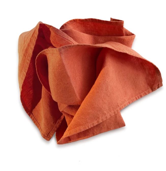 Orange Rust Linen Napkin