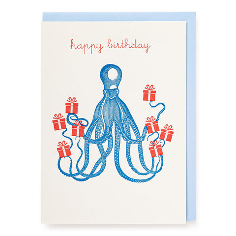 Octopus Birthday card
