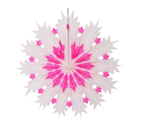 Snowflake Decoration - Pink / Paper