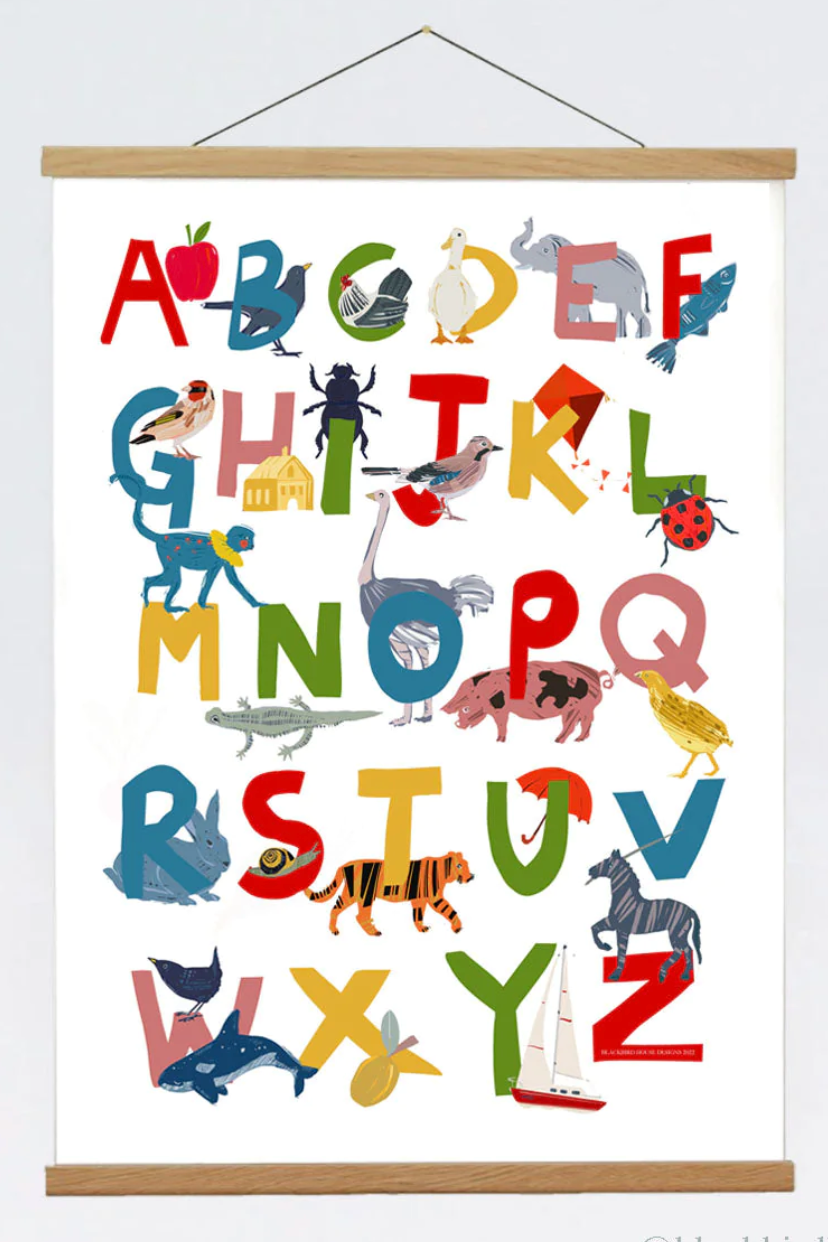 Animal Alphabet Print, A3