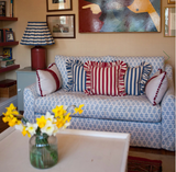 Striped Cushion - Red