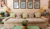 Striped Cushion - Olive Green