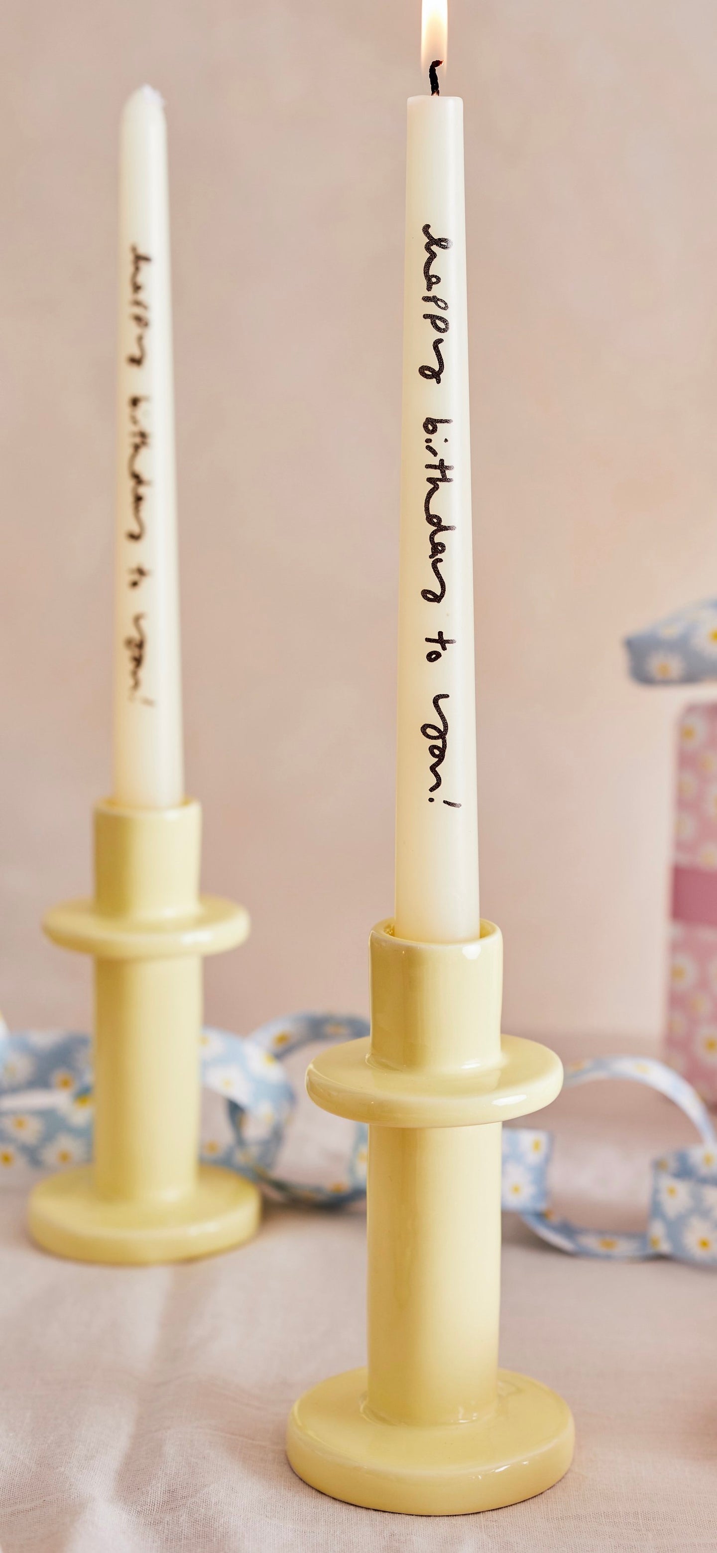 Yellow Candle Holder