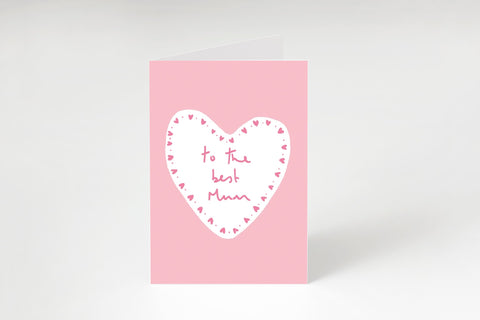 Best Mum Heart Card