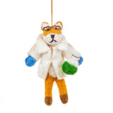 Handmade Felt Scientist Lab Fox Hanging Decoration