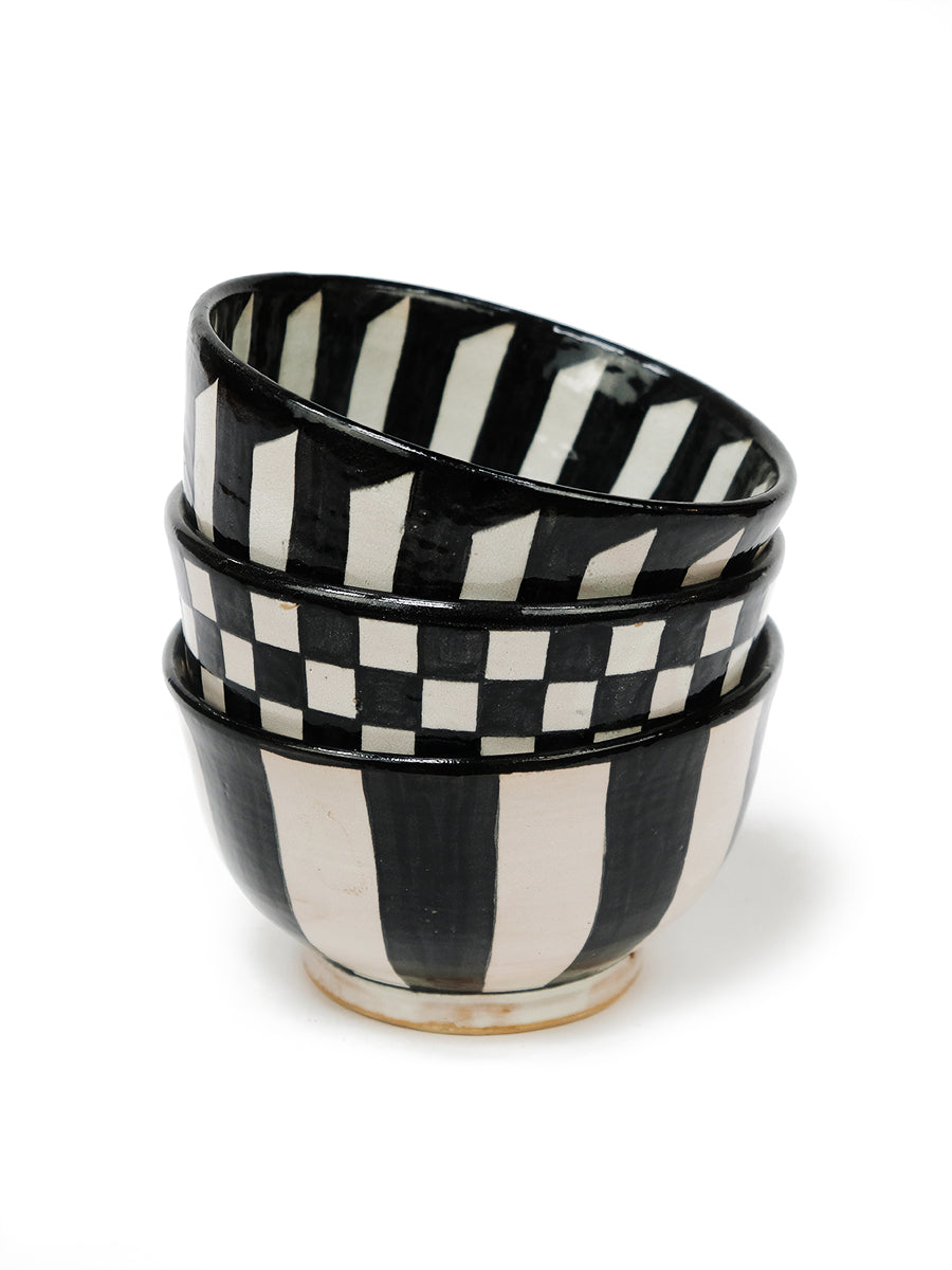 Moroccan Black and White Bowl - Varied styles